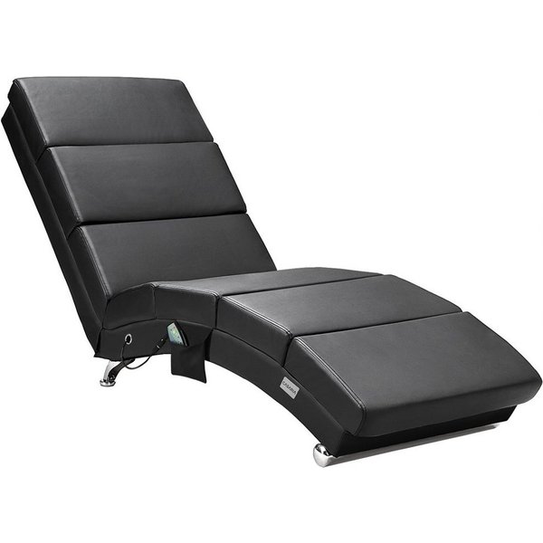Casaria Relaxliege London Massage, 1 Teile, Massage Heizfunktion 186x89x55cm Kunstleder Gepolstert 180kg Belastbar