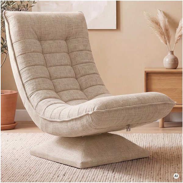Casaria Relaxsessel Aberdeen, verstellbare Lehne Drehbar Klappbar 150kg Belastbarkeit 60x105x87cm