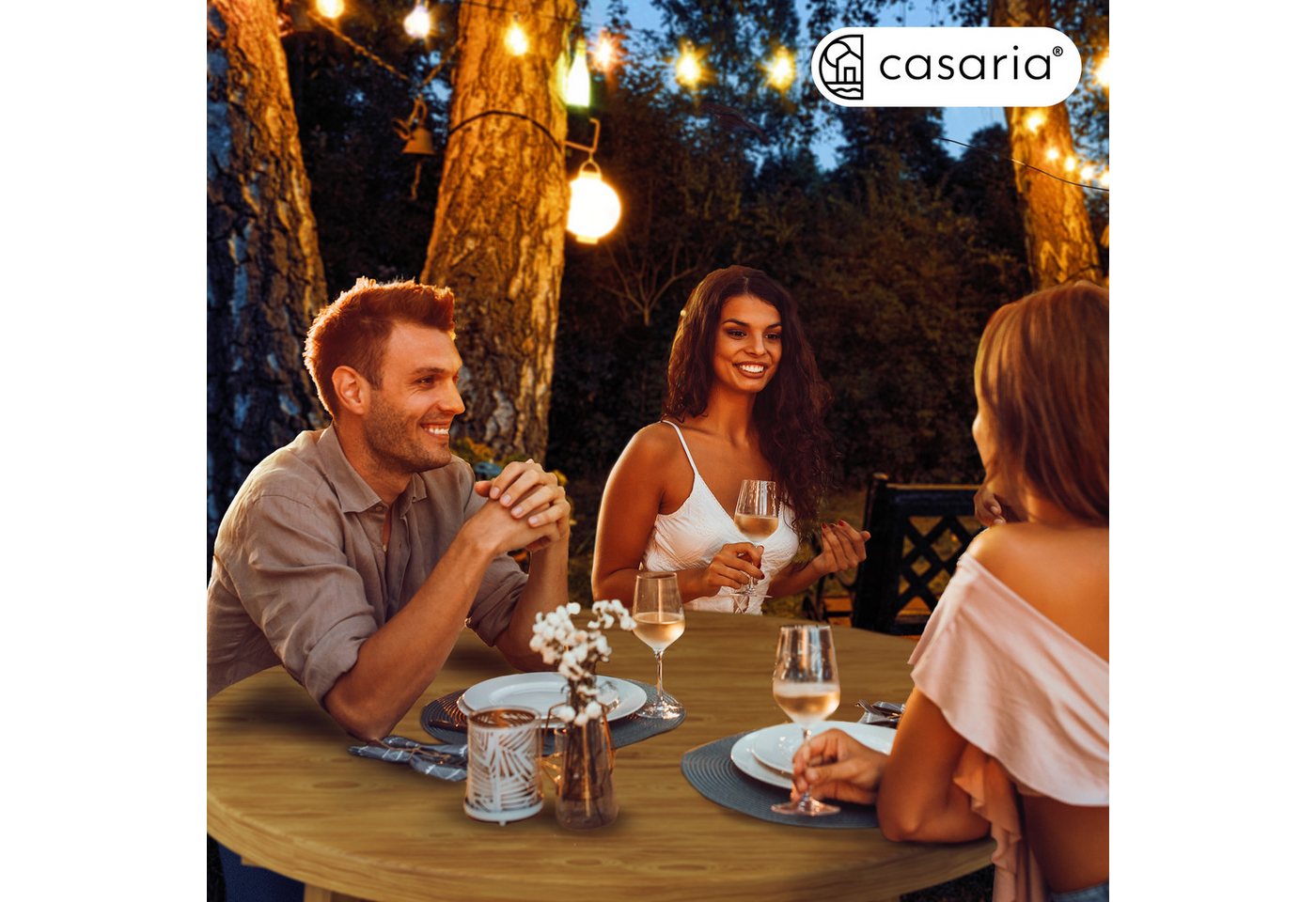 Casaria Stehtisch (1-St), Holz Ø 78 cm 111 cm hoch klappbar bis 80kg belastbar Massivholz Tanne – Bild 2 von 5