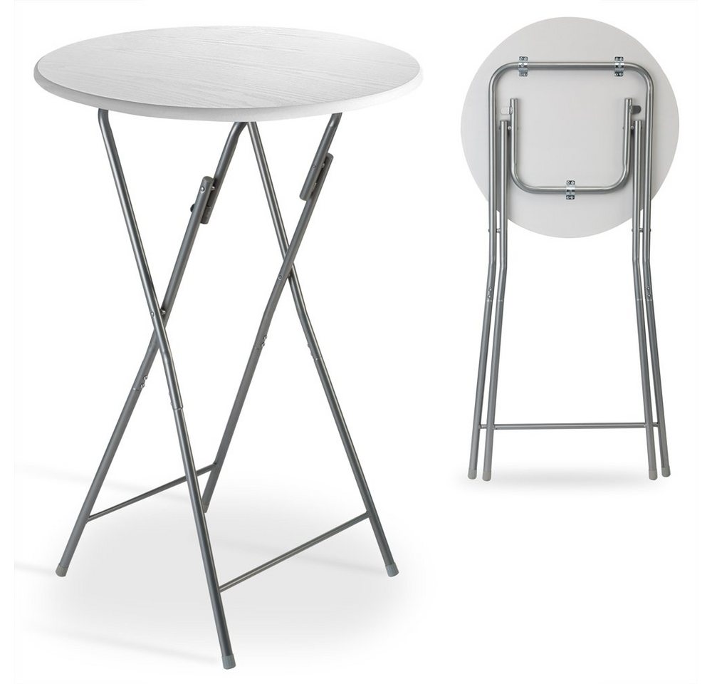Casaria Stehtisch (2-St), 2x Klappbar 110cm Hoch Rund 60cm Garten Camping Bistrotisch – Bild 5 von 5