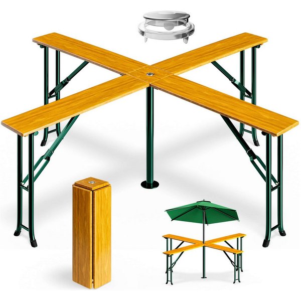 Casaria Stehtisch Quattro (1-St), Quattro XXL Klappbar Stehtisch Biertisch Bartisch Bierzeltgarnitur