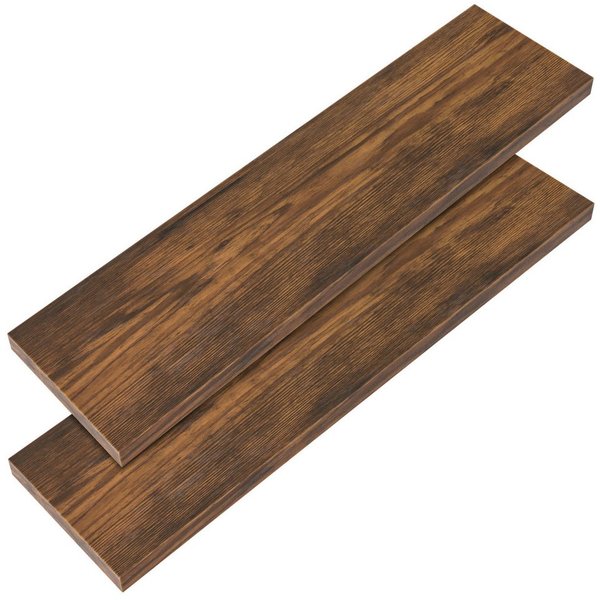 Casaria Wandregal, Dunkle Eiche Hängeregal mit Halterung 15kg Tragkraft Wohnzimmer 90cm