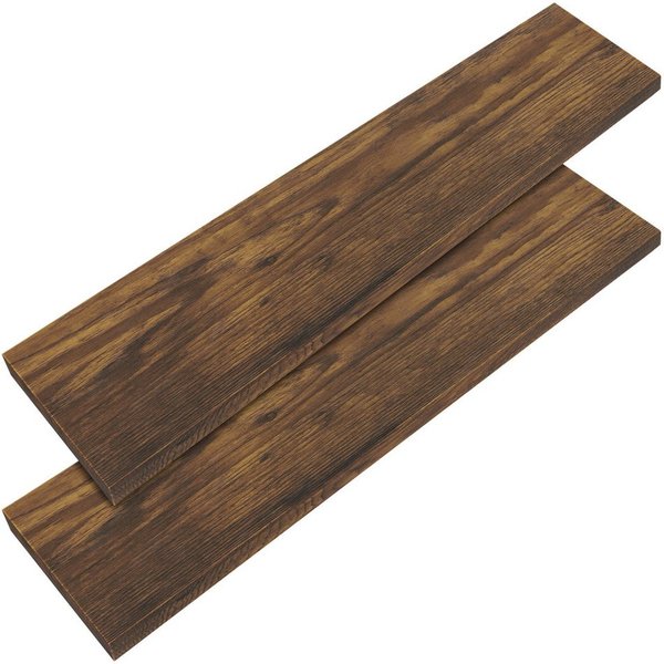 Casaria Wandregal, Dunkle Eiche Hängeregal mit Halterung 15kg Tragkraft Wohnzimmer 110cm