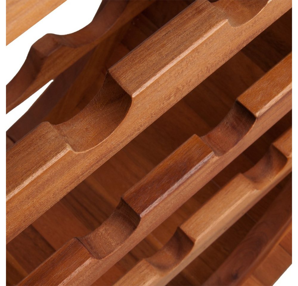 Casaria Weinregal Weinfass, für 12 Flaschen Akazie Holz Massiv Fass Stehend 90x50x30cm Rustikal – Bild 4 von 5
