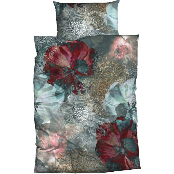 CASATEX Bettwäsche Freda, Satin, 2 teilig, luxuriöses Design mit kräftigen und eleganten Farben