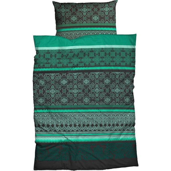 CASATEX Bettwäsche Giuliana, Satin, 2 teilig, außergewöhnliches Design, intensive Farben