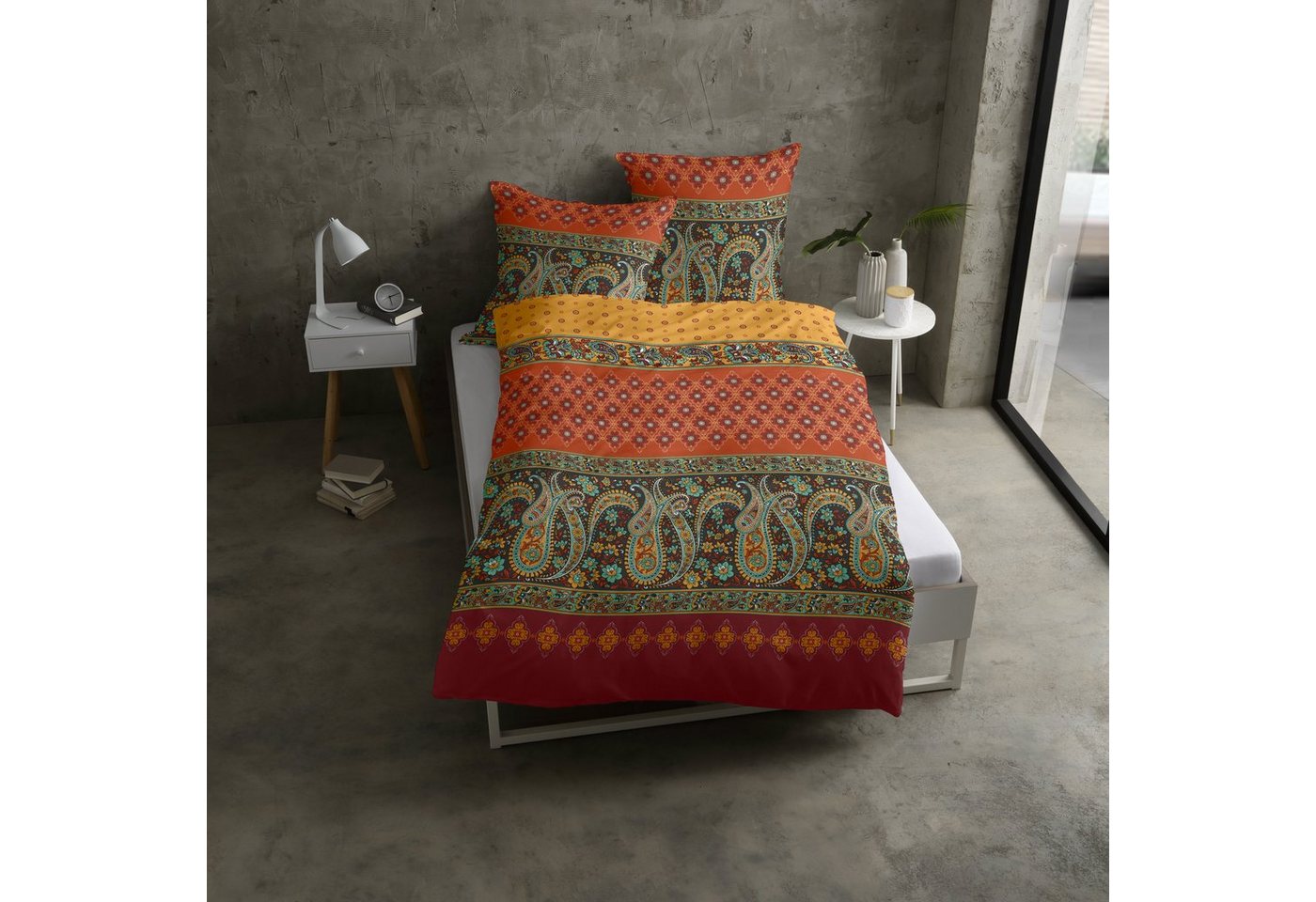 CASATEX Bettwäsche Murillo, Biber, 2 teilig, paisley, orientalisch, indisch – Bild 2 von 5