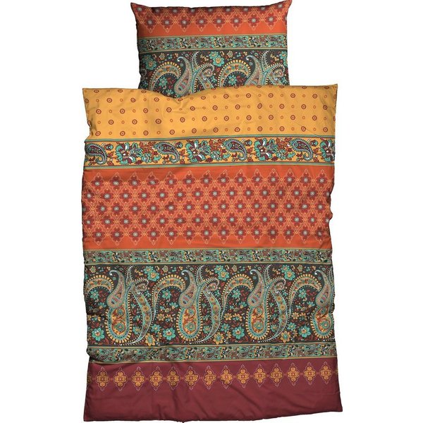 CASATEX Bettwäsche Murillo, Biber, 2 teilig, paisley, orientalisch, indisch
