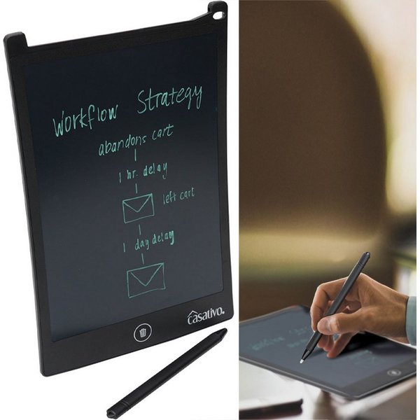 Casativo Zaubertafel LCD Schreibtafel 21,5cm Elektronisches Notiz-&Zeichentablett mit Stift, 8,5" LCD-Display, grün schreibend, inkl. Touch-Stift & CR2016 Batte