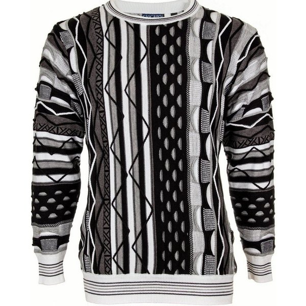 Cascallo Strickpullover Emilio - Gestrickter Luxus Designer Rundhals-Pullover Regular Fit (1-tlg) 3D Optik