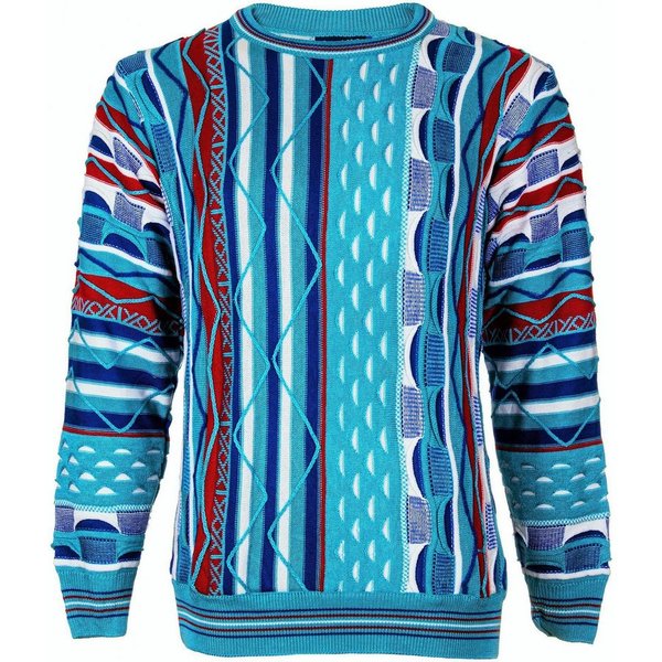Cascallo Strickpullover Enrico - Gestrickter Luxus Designer Rundhals-Pullover Regular Fit (1-tlg) 3D Optik