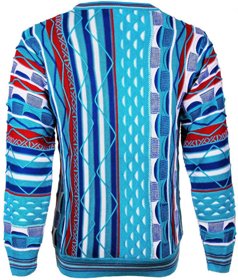 Cascallo Strickpullover Enrico - Gestrickter Luxus Designer Rundhals-Pullover Regular Fit (1-tlg) 3D Optik – Bild 2 von 5
