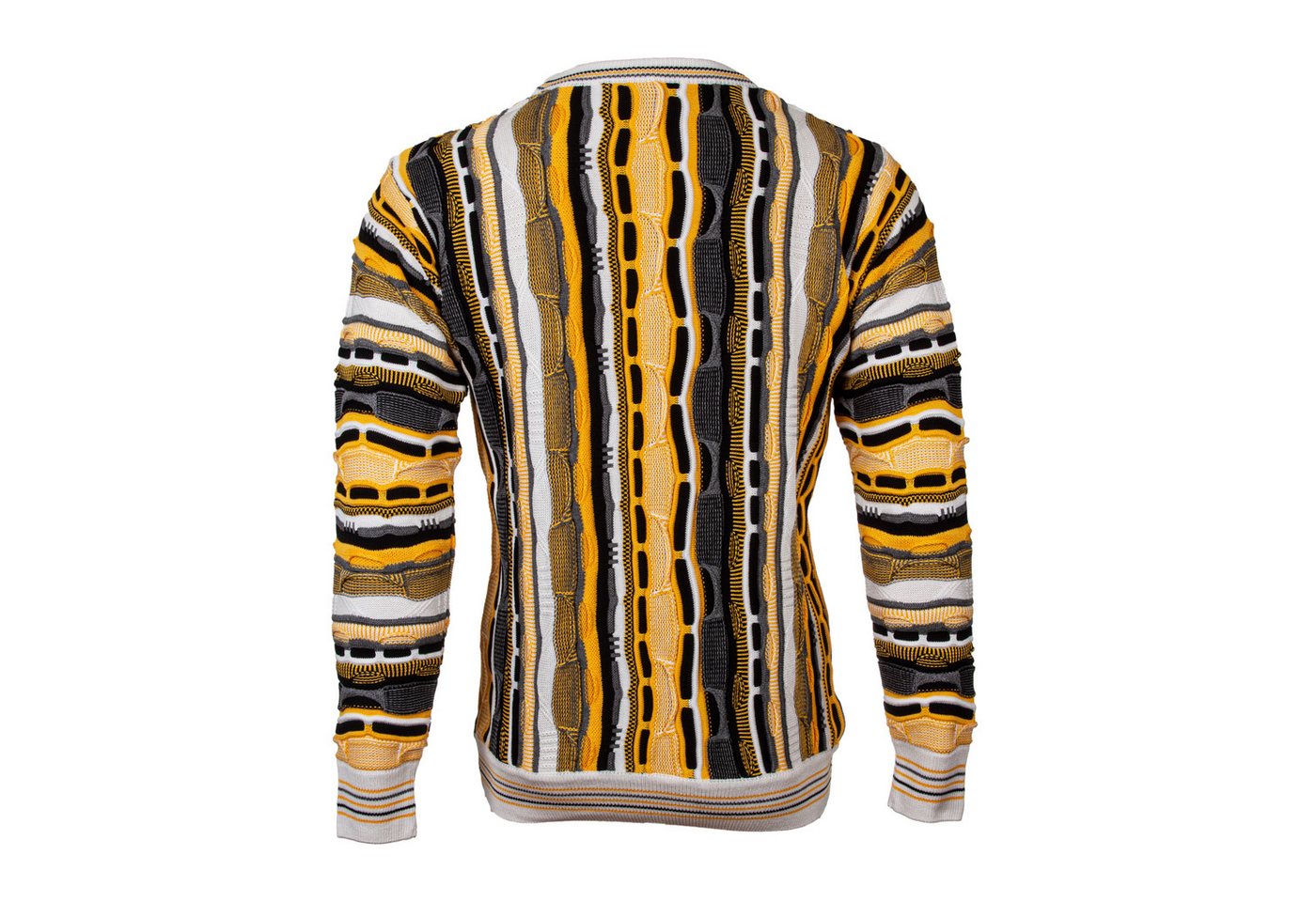 Cascallo Strickpullover Marcello - Gestrickter Luxus Designer Rundhals-Pullover Regular Fit (1-tlg) 3D Optik – Bild 3 von 5