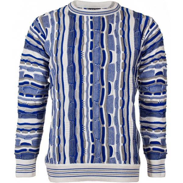 Cascallo Strickpullover Marco - Gestrickter Luxus Designer Rundhals-Pullover Regular Fit (1-tlg) 3d Optik