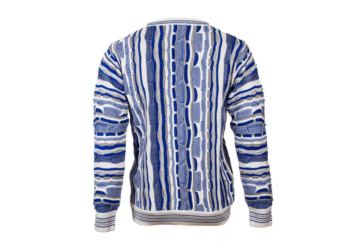 Cascallo Strickpullover Marco - Gestrickter Luxus Designer Rundhals-Pullover Regular Fit (1-tlg) 3d Optik – Bild 3 von 5