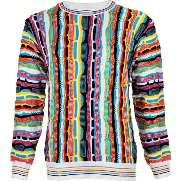 Cascallo Strickpullover Nicky - Gestrickter Luxus Designer Rundhals-Pullover Regular Fit (1-tlg) 3D Optik