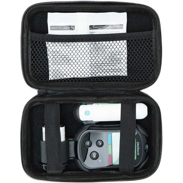 caseroxx Blutzuckermessgerät Blutzuckermessgerät Tasche für Onetouch Select Plus Flex
