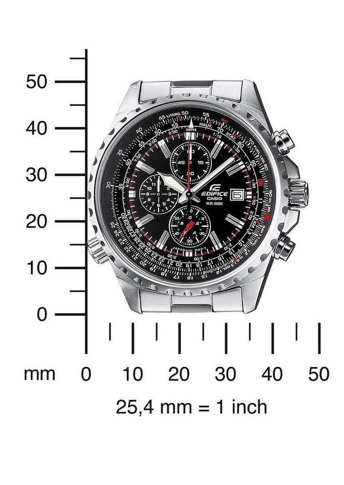CASIO EDIFICE Chronograph EF-527D-1AVEF, Quarzuhr,Armbanduhr,Herrenuhr,Edelstahlarmband, bis 10 bar wasserdicht – Bild 2 von 5