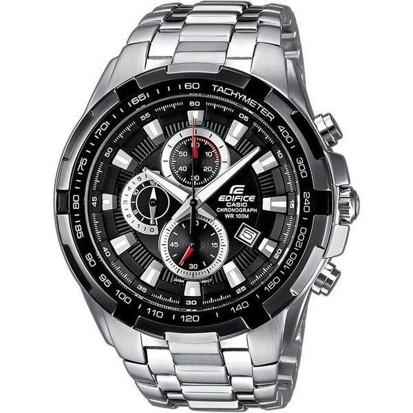 CASIO EDIFICE Chronograph EF-539D-1AVEF, Quarzuhr, Armbanduhr,Herrenuhr,Edelstahlarmband,bis 10 bar wasserdicht