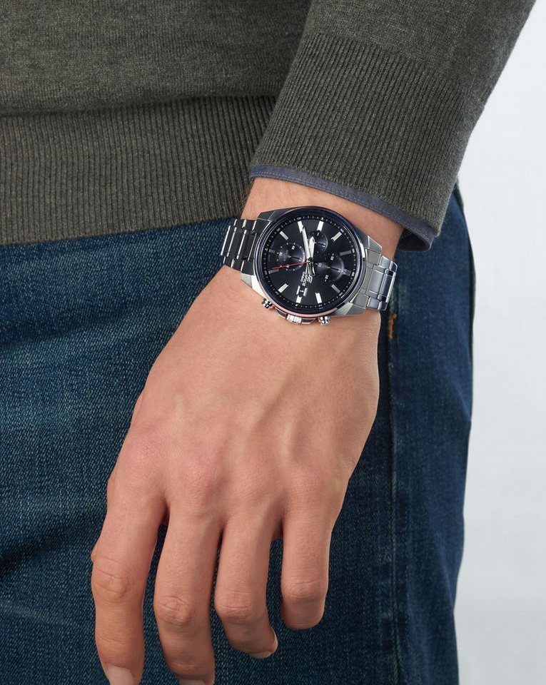 CASIO EDIFICE Chronograph EFV-610D-1AVUEF, Quarzuhr, Armbanduhr,Herrenuhr, Edelstahlarmband,bis 10bar wasserdicht – Bild 4 von 4