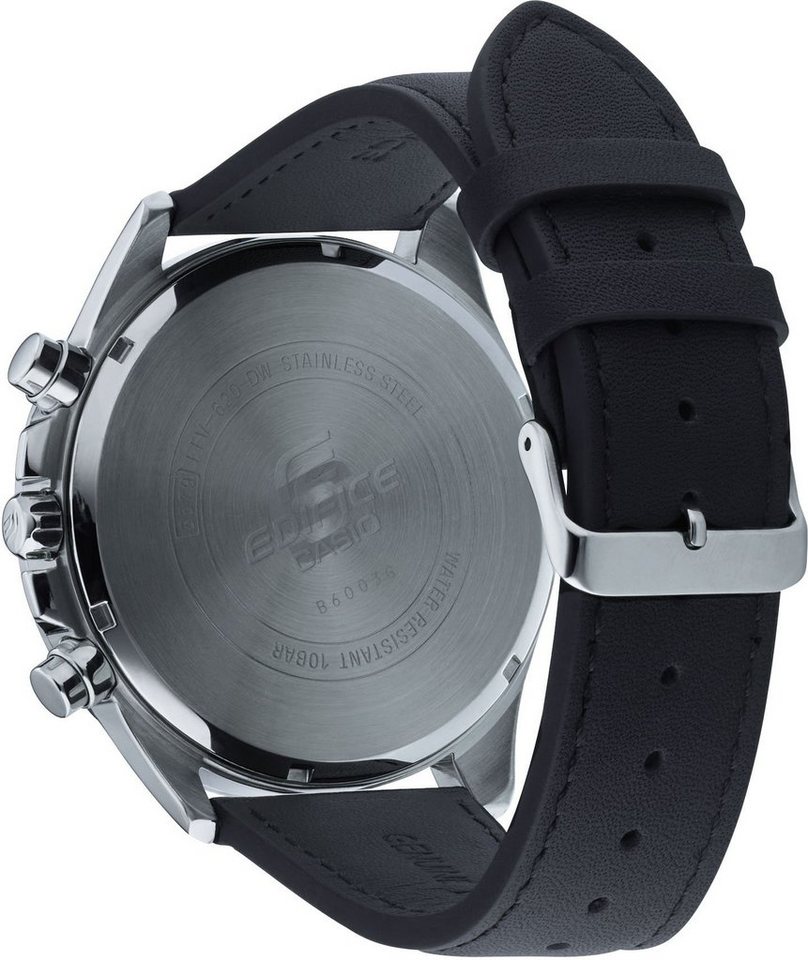CASIO EDIFICE Chronograph EFV-620L-1AVUEF, Quarzuhr, Armbanduhr, Herrenuhr, Lederarmband,Datum, Lederband – Bild 3 von 4