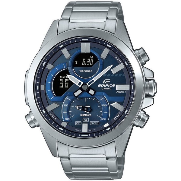 CASIO EDIFICE ECB-30D Smartwatch, Armbanduhr,Herrenuhr,Bluetooth,Stoppfunktion,Weltzeit,Edelstahlarmband
