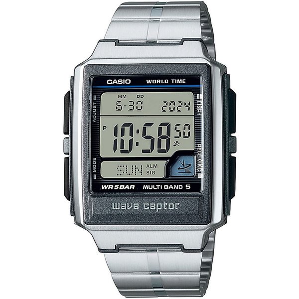 Casio Funk Funkchronograph WV-59RD-1AEF, Quarzuhr, Armbanduhr, Herrenuhr, Digitaluhr, Edelstahlarmband,Weltzeit