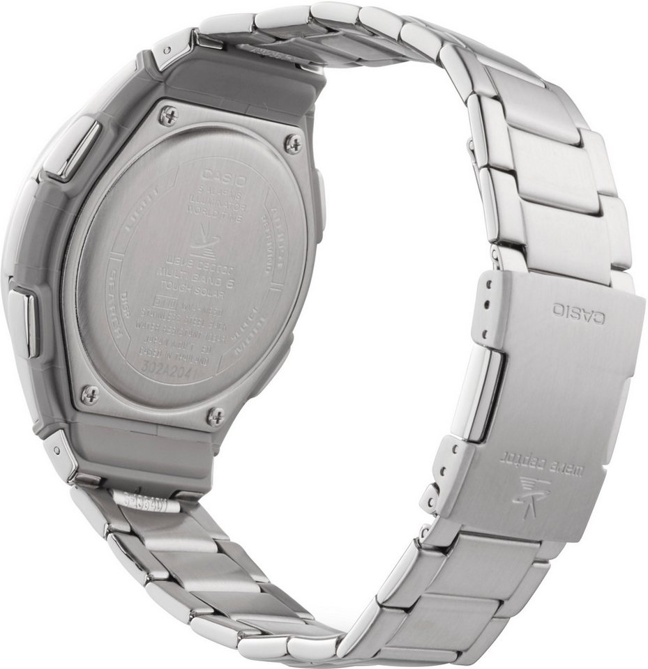Casio Funk Funkchronograph WVA-M650D-1AER, Solaruhr, Armbanduhr, Digitaluhr, Edelstahlarmband,bis 10 bar wasserd. – Bild 3 von 4