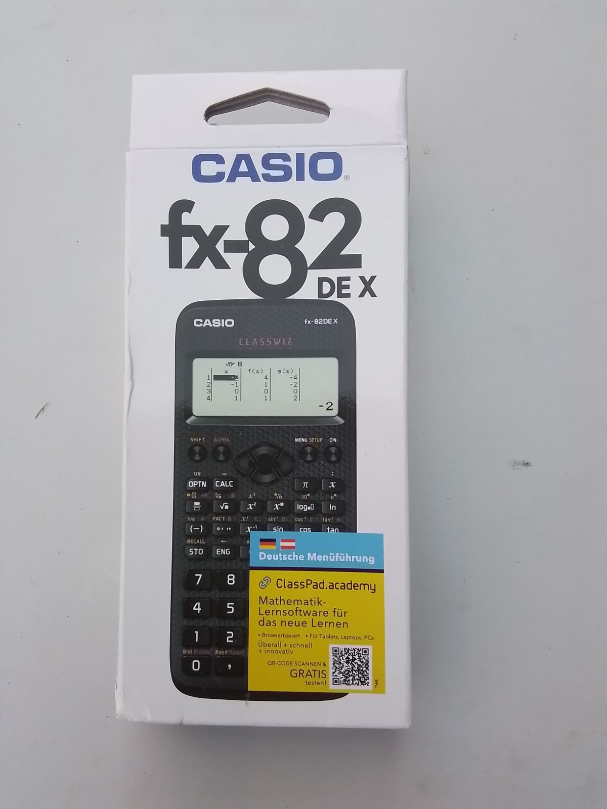 Casio FX-82DEX Schulrechner Schwarz Display (Stellen): 12 solarbetrieben
