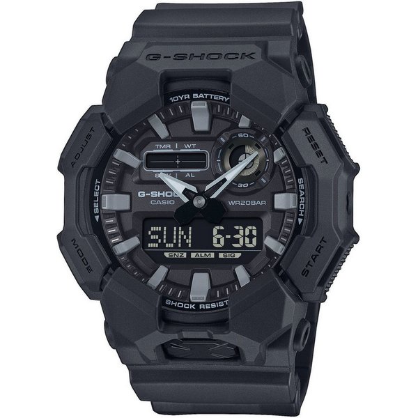 CASIO G-SHOCK Chronograph GA-010-1A1ER, Quarzuhr, Armbanduhr,Herrenuhr, digital,Resinband, bis 20 bar wasserd.