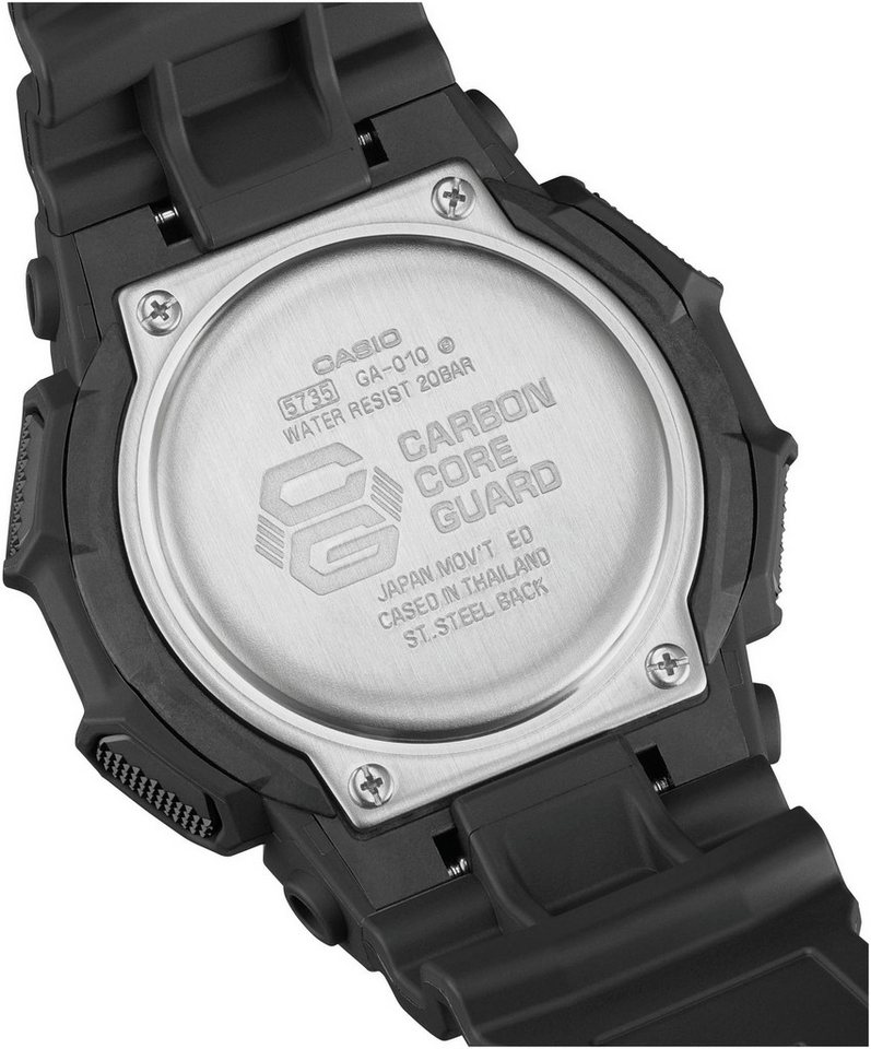 CASIO G-SHOCK Chronograph GA-010-1AER, Quarzuhr, Armbanduhr,Herrenuhr, digital,Resinband, bis 20 bar wasserd. – Bild 5 von 5