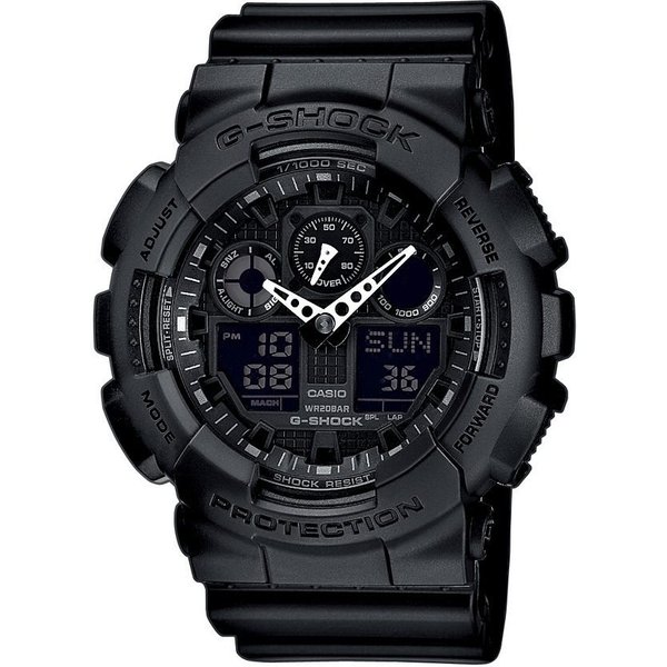 CASIO G-SHOCK Chronograph GA-100-1A1ER, Quarzuhr,Armbanduhr,Herrenuhr,digital, bis 20 bar wasserd.Resinarmband