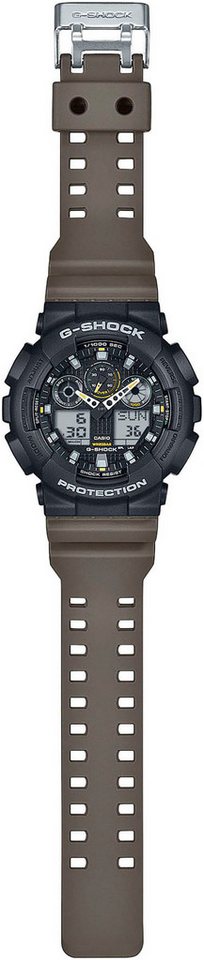 CASIO G-SHOCK Chronograph GA-100TU-1A3ER, Quarzuhr,Armbanduhr,Herrenuhr,digital, bis 20 bar wasserd.Resinarmband – Bild 2 von 2