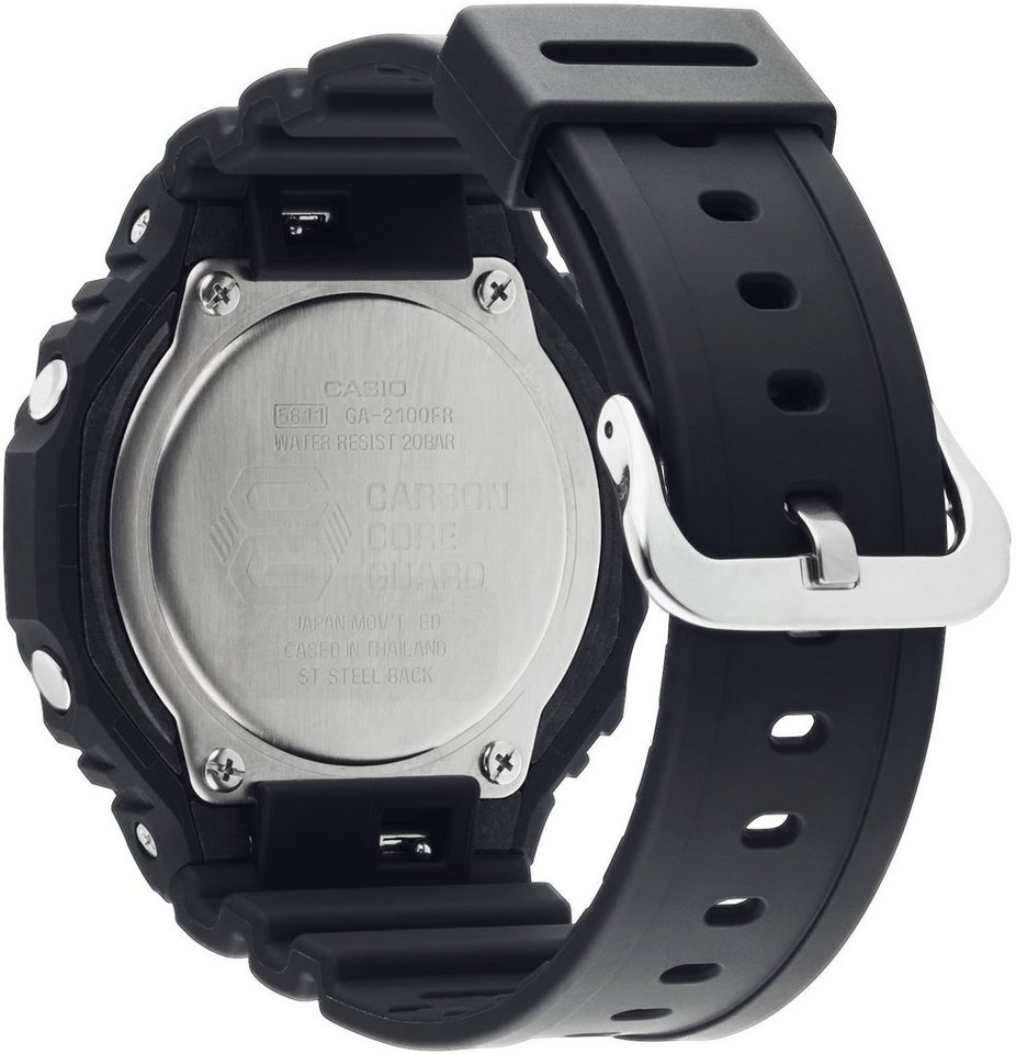 CASIO G-SHOCK Chronograph GA-2100-1A3ER, Quarzuhr, Armbanduhr,Herrenuhr,digital, bis 20bar wasserd.Resinarmband – Bild 3 von 5