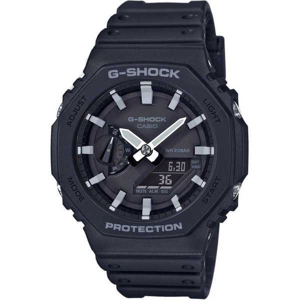 CASIO G-SHOCK Chronograph GA-2100-1AER, Quarzuhr,Armbanduhr,Herrenuhr, digital,bis 20bar wasserd. Resinarmband