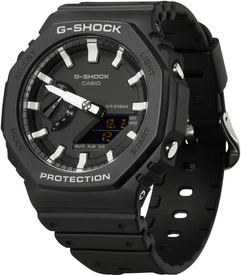 CASIO G-SHOCK Chronograph GA-2100-1AER, Quarzuhr,Armbanduhr,Herrenuhr, digital,bis 20bar wasserd. Resinarmband – Bild 3 von 4