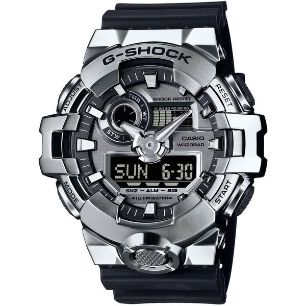 CASIO G-SHOCK Chronograph GM-700-1AER, Quarzuhr, Armbanduhr, Herrenuhr, bis 20bar wasserdicht, Resinarmband