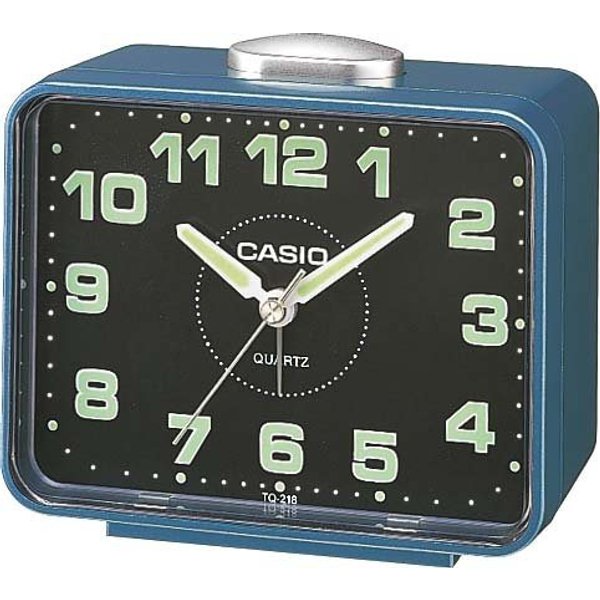 CASIO Quarzwecker TQ-218-2EF Wecker, Leuchtzeiger, Leuchtziffern, Schlafzimmer, Geschenkidee