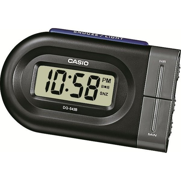 CASIO Reisewecker DQ-543B-1EF Quarzwecker, Wecker, Geschenkidee, Schlafzimmer, Beleuchtung