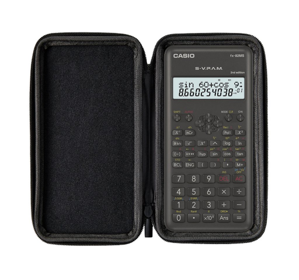 CASIO Taschenrechner fx-82MS 2nd edition inkl. WYNGS Schutztasche Rot – Bild 3 von 3