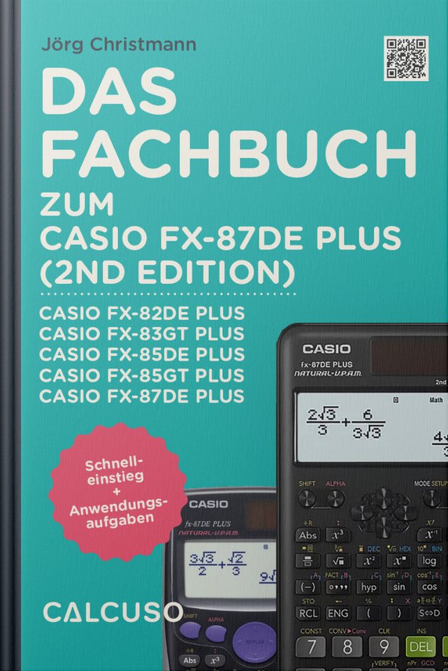 CASIO Taschenrechner fx-87DE Plus 2 inkl. Schutztasche Schwarz & Fachbuch (48 S., DINA5) – Bild 5 von 5