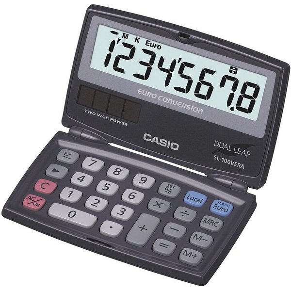 CASIO Taschenrechner SL-100VERA, klappbar, 8-stellig