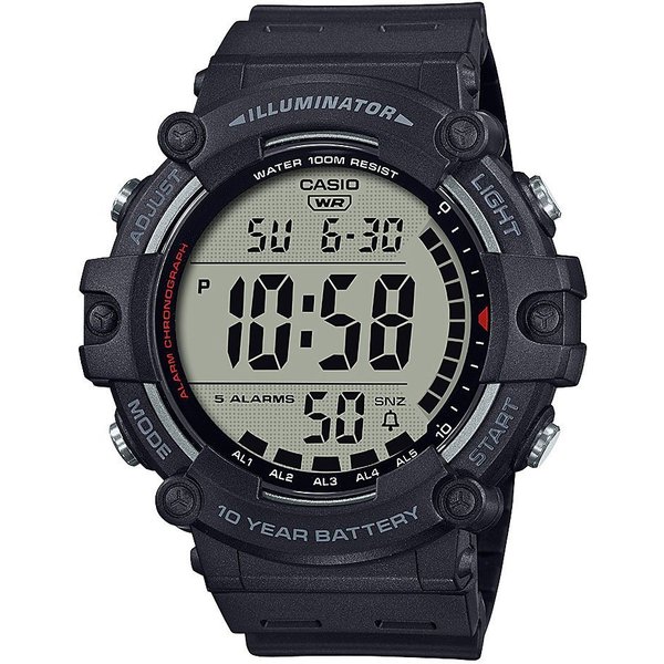 CASIO TIMELESS COLLECTION Chronograph AE-1500WH-1AVEF, Quarzuhr, Armbanduhr, Herrenuhr, Digitaluhr, bis 10 bar wasserdicht