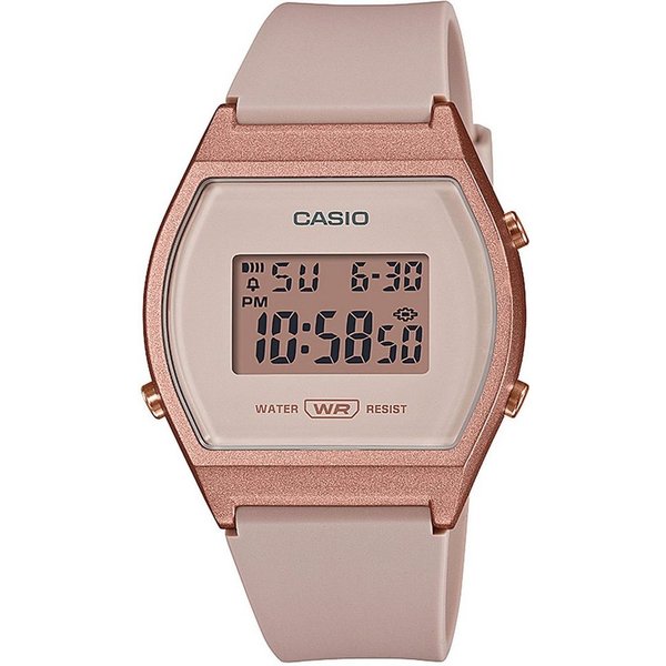 CASIO TIMELESS COLLECTION Chronograph LW-204-4AEF, Quarzuhr, Armbanduhr, Damenuhr, Digitaluhr,Resinarmband, Stoppfunktion