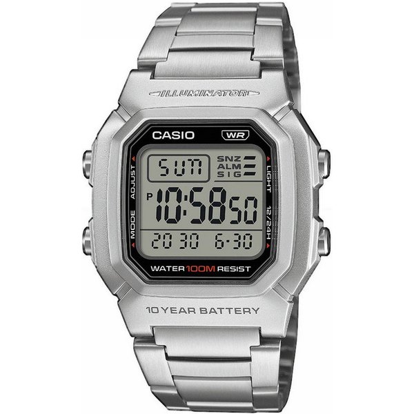 CASIO TIMELESS COLLECTION Chronograph W-800HD-1AVEF, Quarzuhr, Armbanduhr, Herrenuhr, Edelstahlarmband, digital