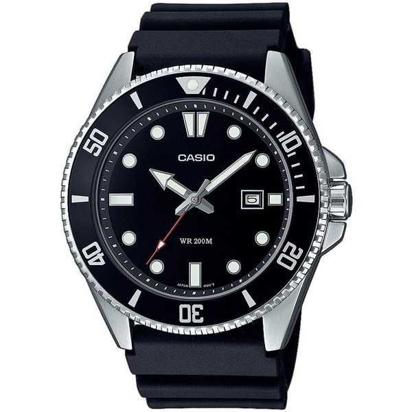 CASIO TIMELESS COLLECTION Quarzuhr MDV-107-1A1VEF, Armbanduhr, Herrenuhr,bis 20 bar wasserdicht, Datum, Resinarmband