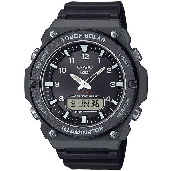 CASIO TIMELESS COLLECTION Solaruhr AQ-S820W-1AVEF, Armbanduhr, Herrenuhr, analog, digital, automatischer Kalender