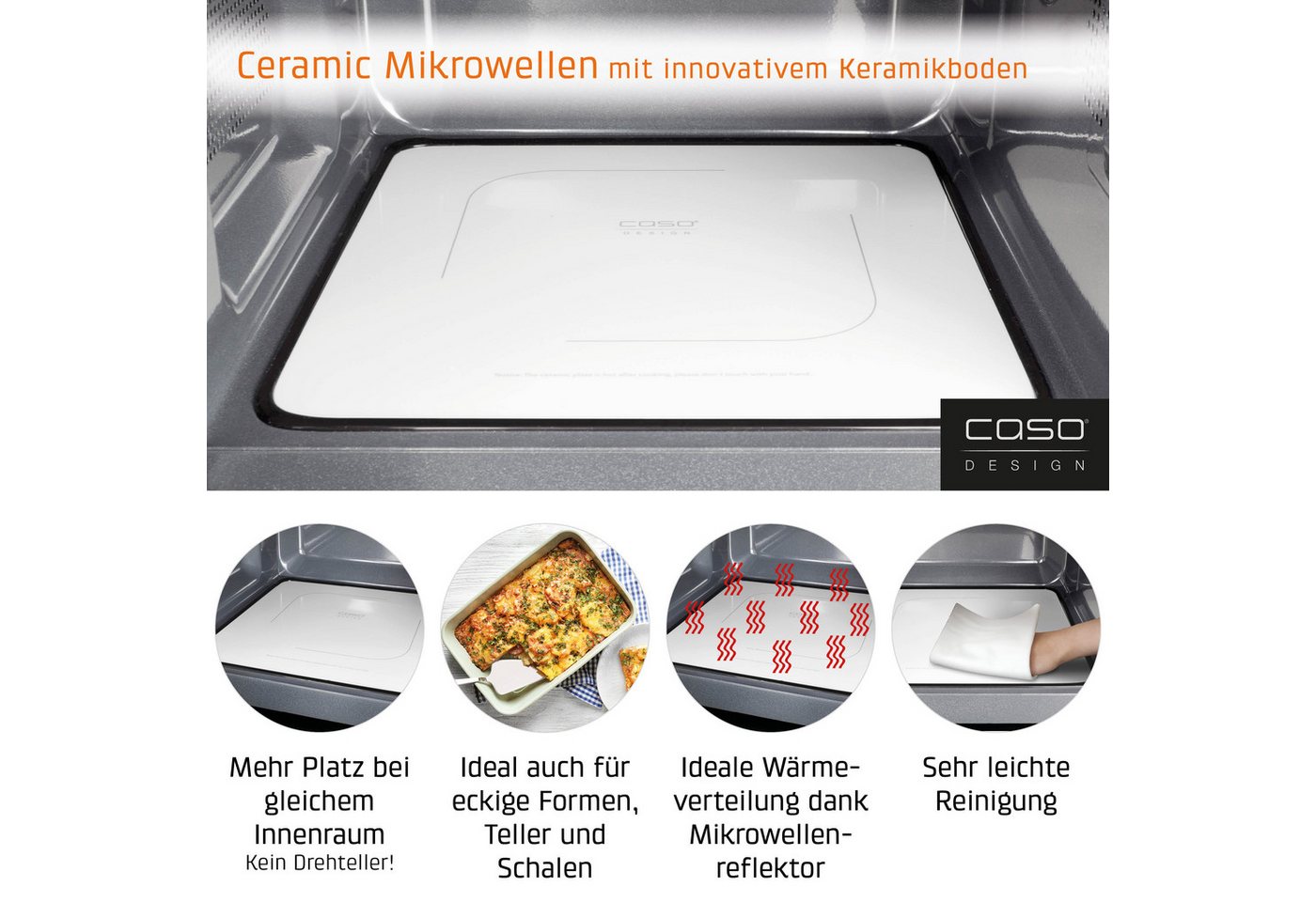 Caso Mikrowelle 3323 MG 20 Ceramic menu, Grill, 20 l, Mikrowelle + Grill – Bild 5 von 5