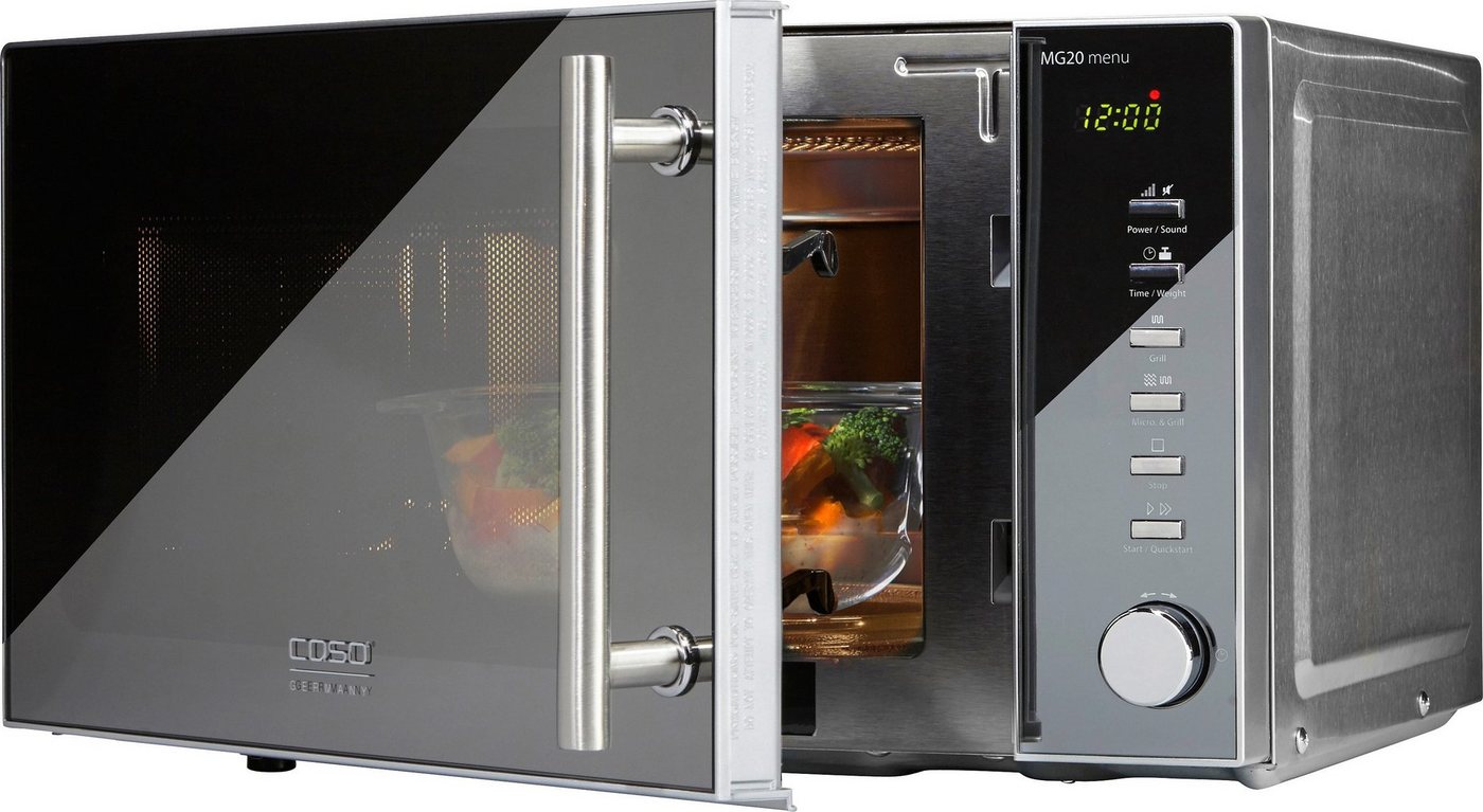 Caso Mikrowelle MG 20, Grill, 20 l, silberfarben – Bild 4 von 5