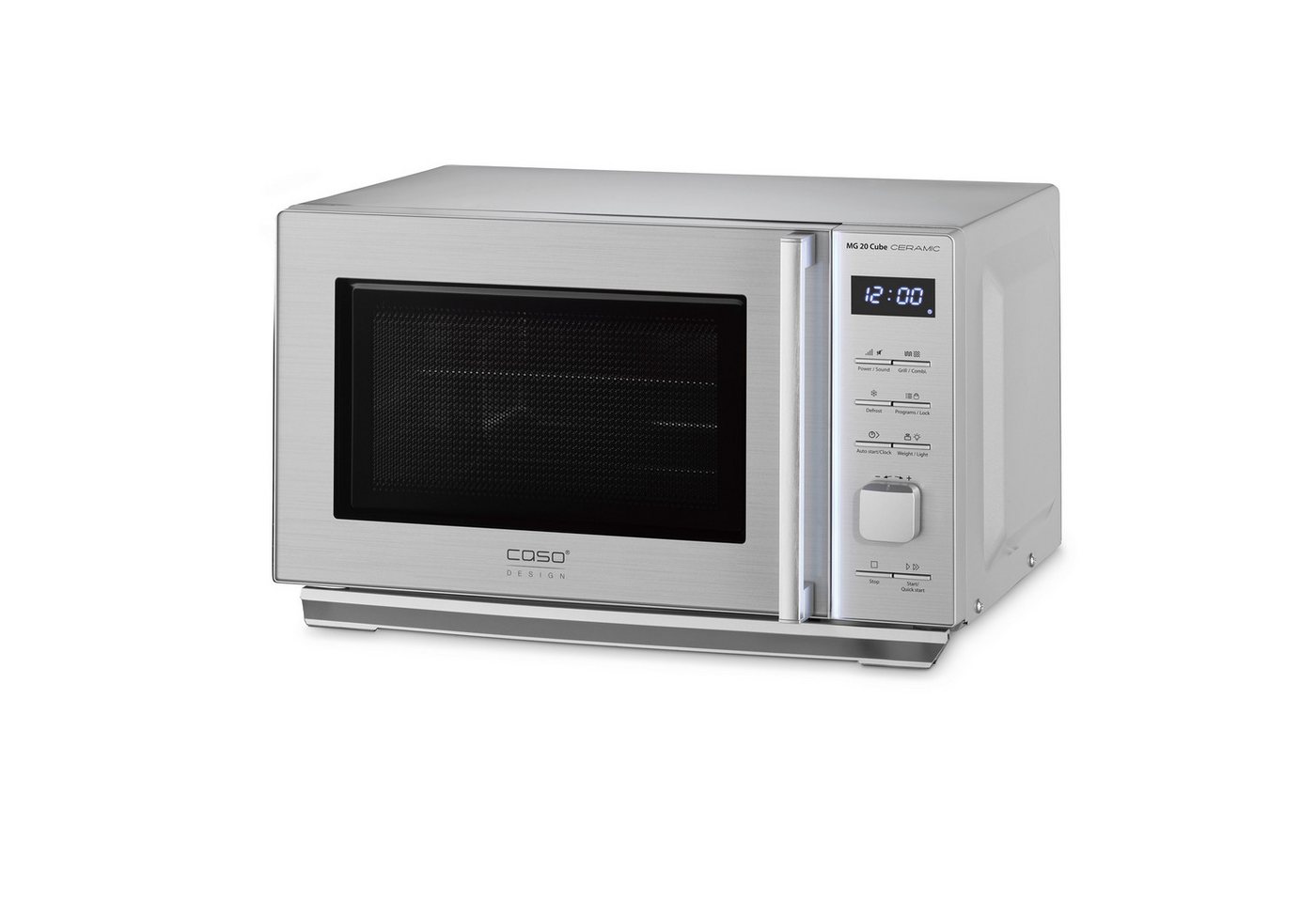 Caso Mikrowelle MG 20 Cube Ceramic, Mikrowelle, Grill, Mikrowelle und Grill, 20 l, 1000 Watt Quarzgrill, 800 Watt Mikrowellenleistung, 10 Leistungsstufen – Bild 3 von 5